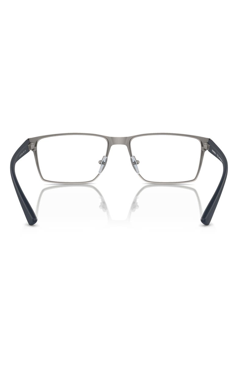 Emporio Armani 53mm Rectangle Optical Glasses, Alternate, color, Matte Gunmetal / Demo Lens