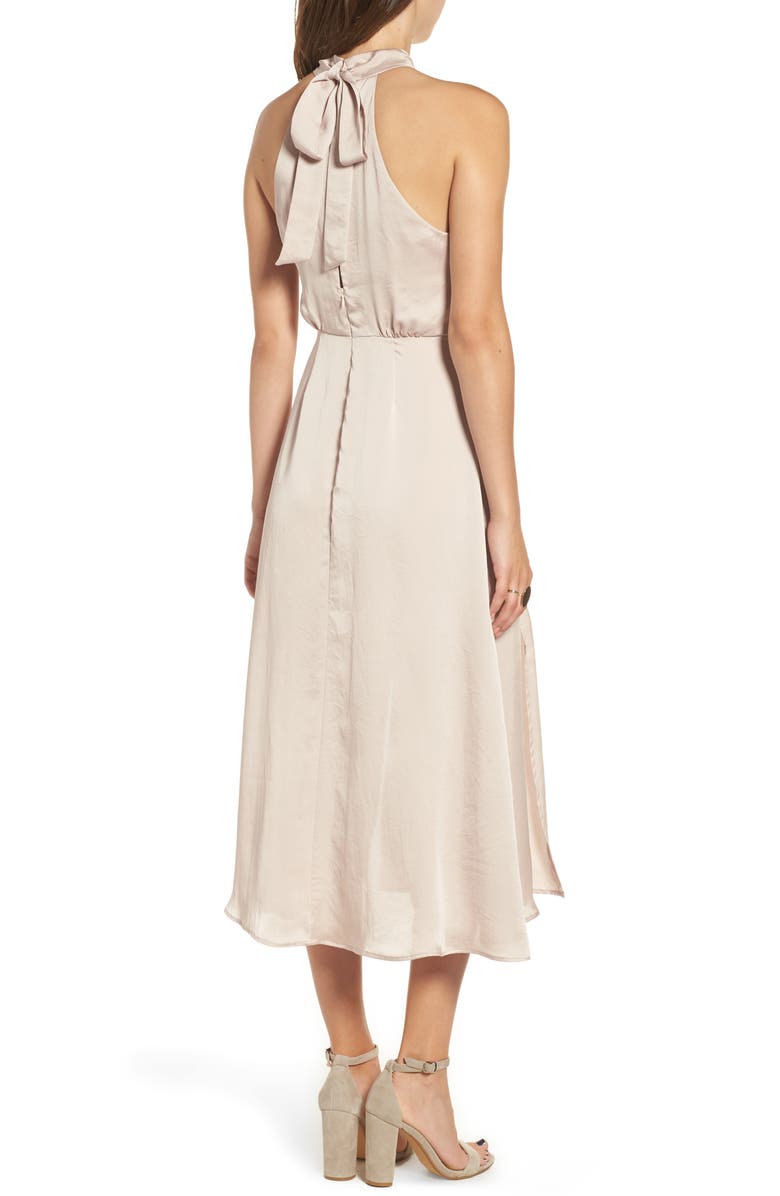 ASTR the Label Satin Midi Dress, Alternate, color, 