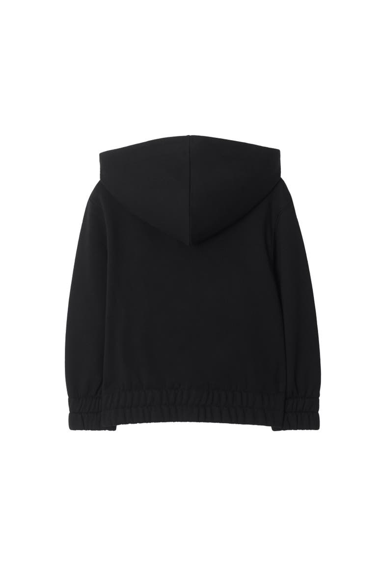 Burberry EKD Cotton Zip Hoodie, Alternate, color, Black