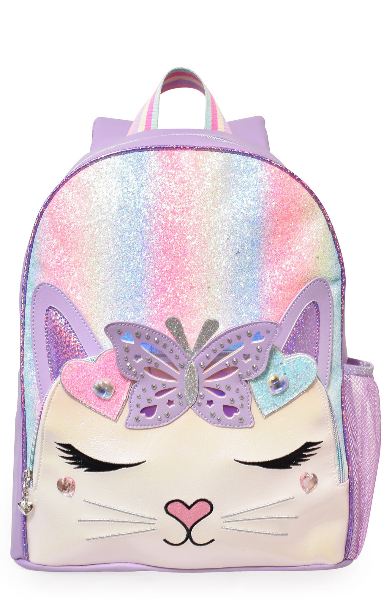 OMG Accessories Kids' Miss Bella Ombré Glitter Backpack, Main, color, 
