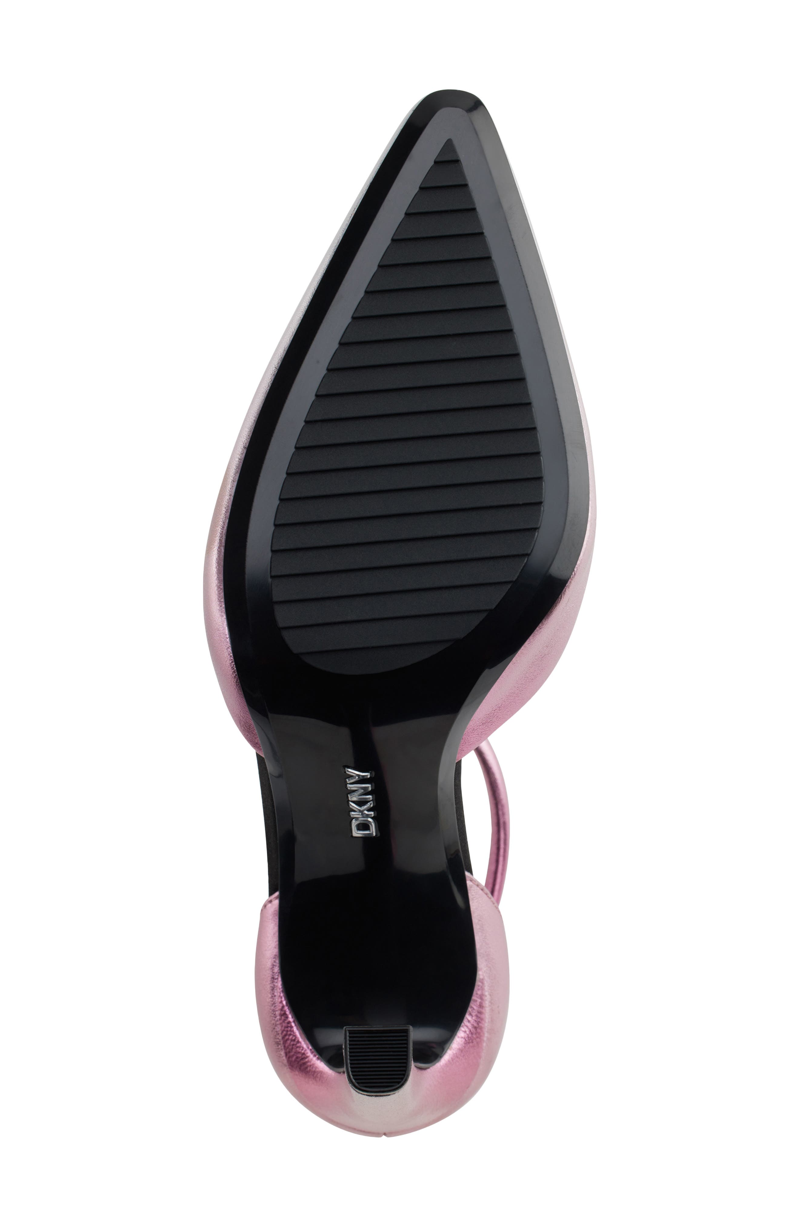 Cillian Ankle Strap Pointed Toe Pump, Alternate, color, ROSE/ SILVER