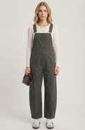 Modenaire Wide-Leg Adjustable-Strap Front Bib Pocket Overalls