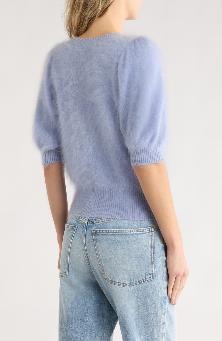 PAIGE Augusta Puff Sleeve Cashmere Cardigan Sweater, Alternate, color, Frost Blue