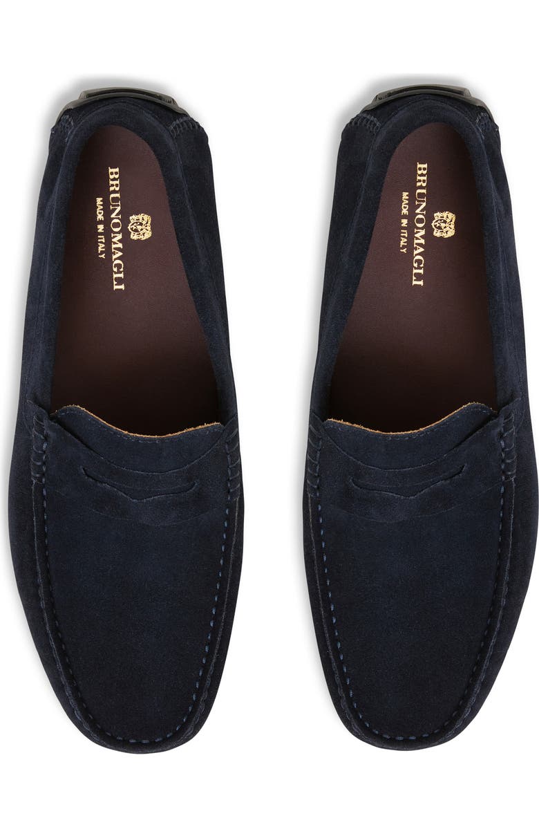 Bruno Magli Xane Driving Penny Loafer, Alternate, color, Navy Suede