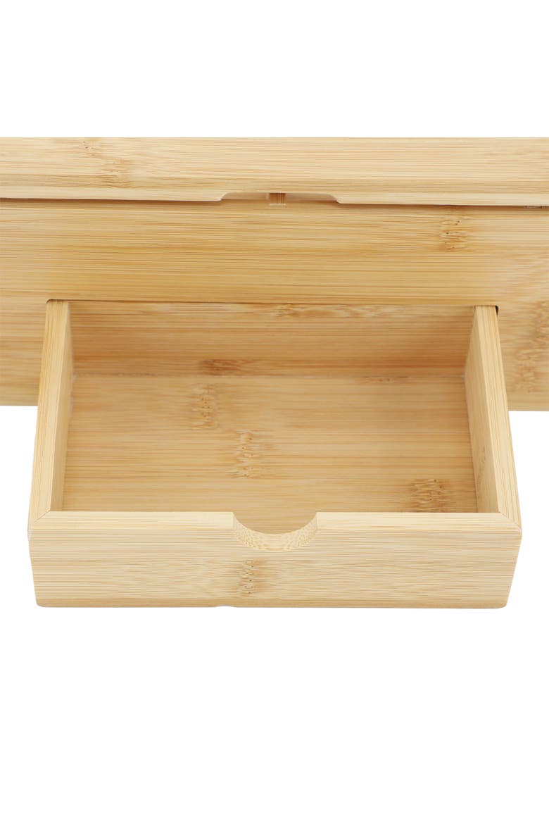 Wood Tea Box Organizer, Alternate, color, Bamboo
