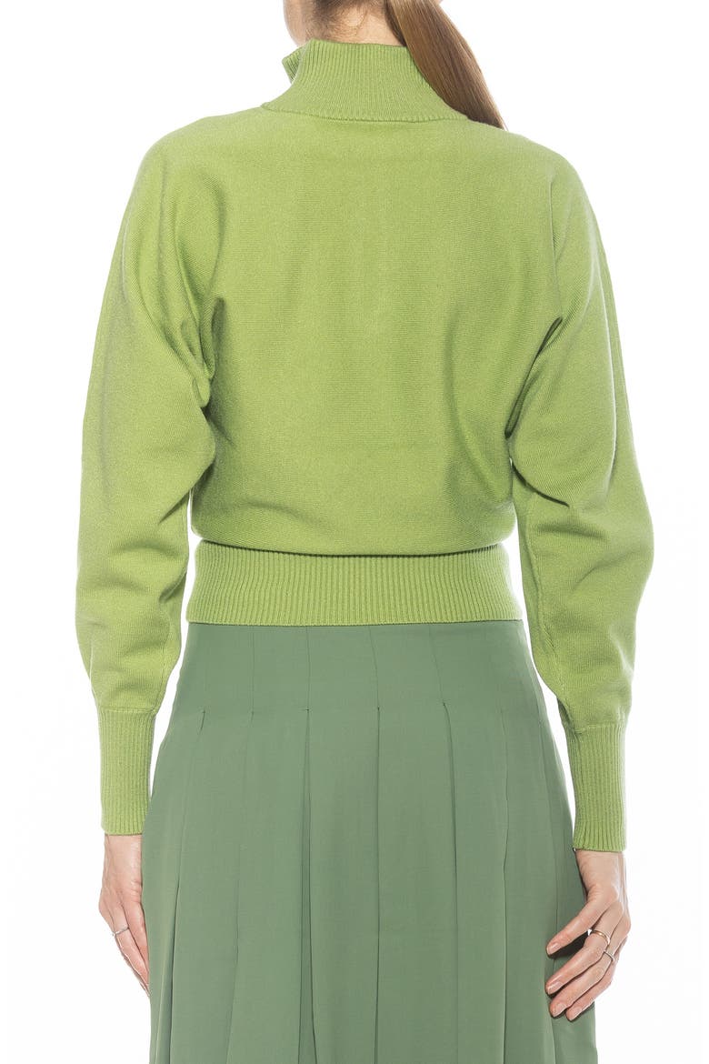 Niko Quarter Zip Sweater, Alternate, color, SAGE