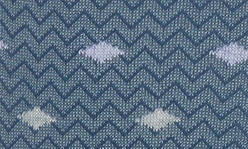 Bugatchi Chevron Mercerized Cotton Blend Dress Socks In Shark