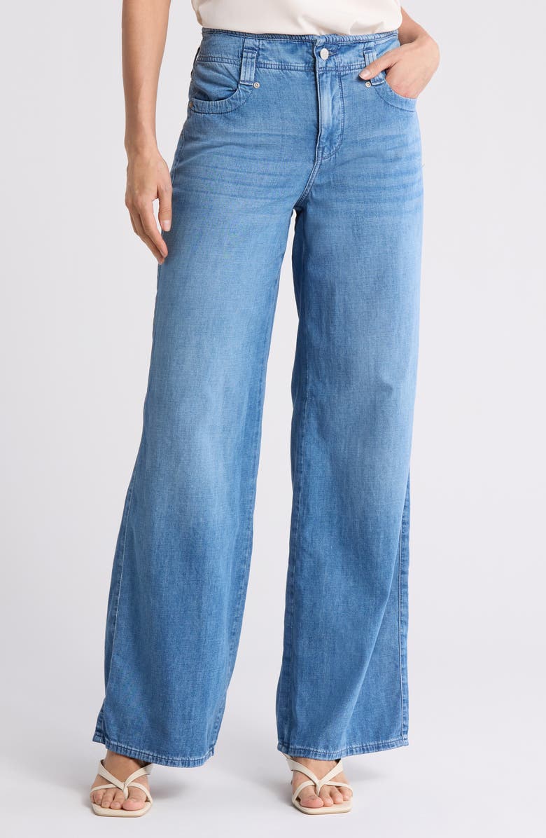 NYDJ Teresa High Waist Wide Leg Clean Hem Jeans, Main, color, 