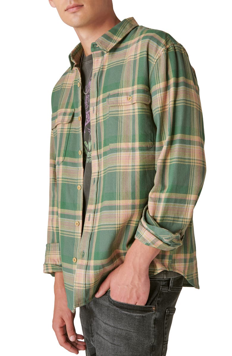 Lucky Brand Plaid Twill Utility Shirt, Alternate, color, 