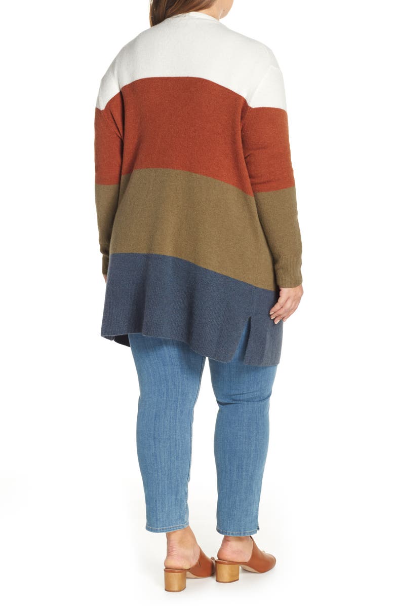 Madewell Kent Colorblock Long Cardigan, Alternate, color,