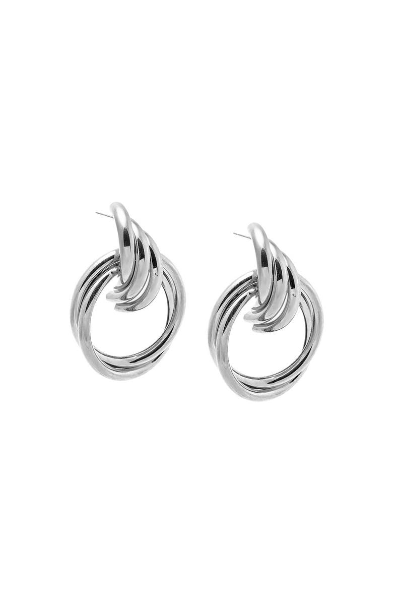 BY ADINA EDEN Colored Interlinked Chunky Hoop Earrings, Main, color, 