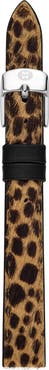 MICHELE 12mm Leopard Print Genuine Calf Hair Watch Band