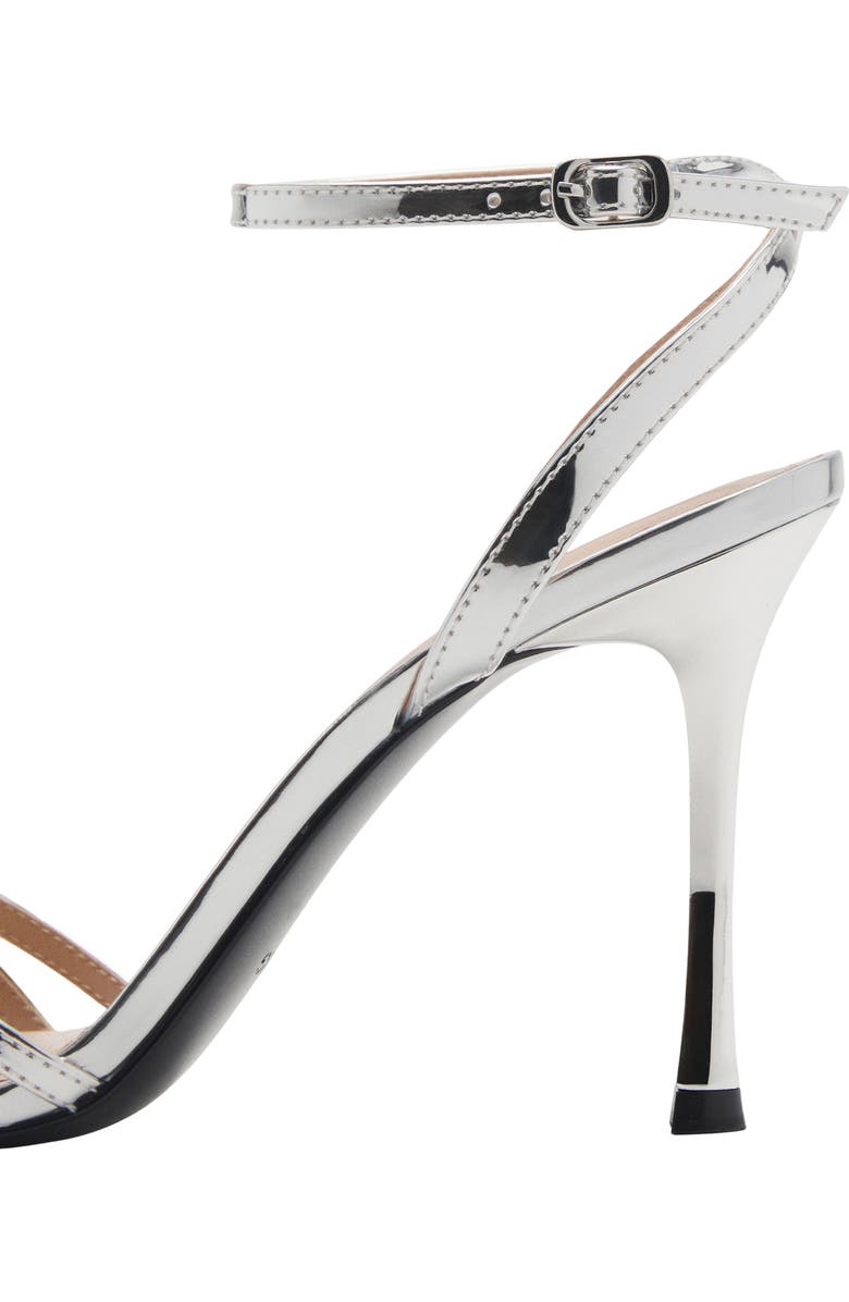 MANGO Ankle Strap Sandal, Alternate, color, Silver
