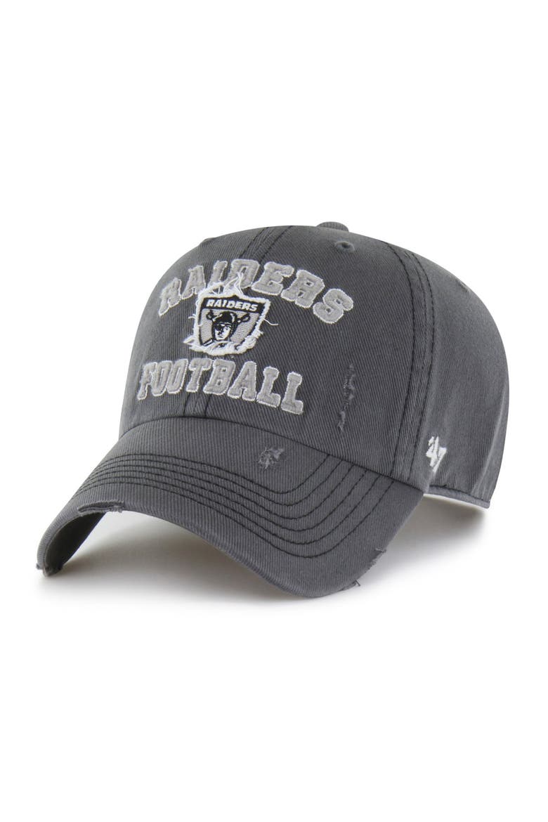 Men's '47  Charcoal Las Vegas Raiders Seymoore Clean Up Adjustable Hat, Main, color, Charcoal