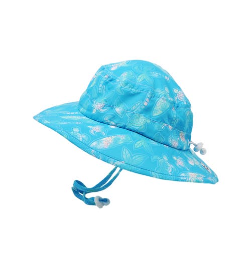 Flap Happy Upf 50+ Outdoor Adventure Sun Hat For Kids In Coco Beach Turtles