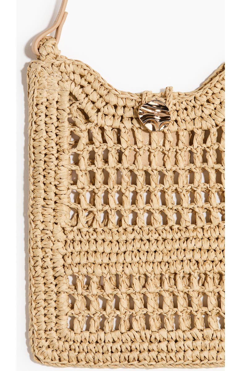 H&M Straw Phone Bag, Alternate, color, Beige