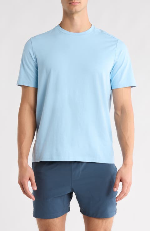 Crewneck Stretch Cotton T-Shirt