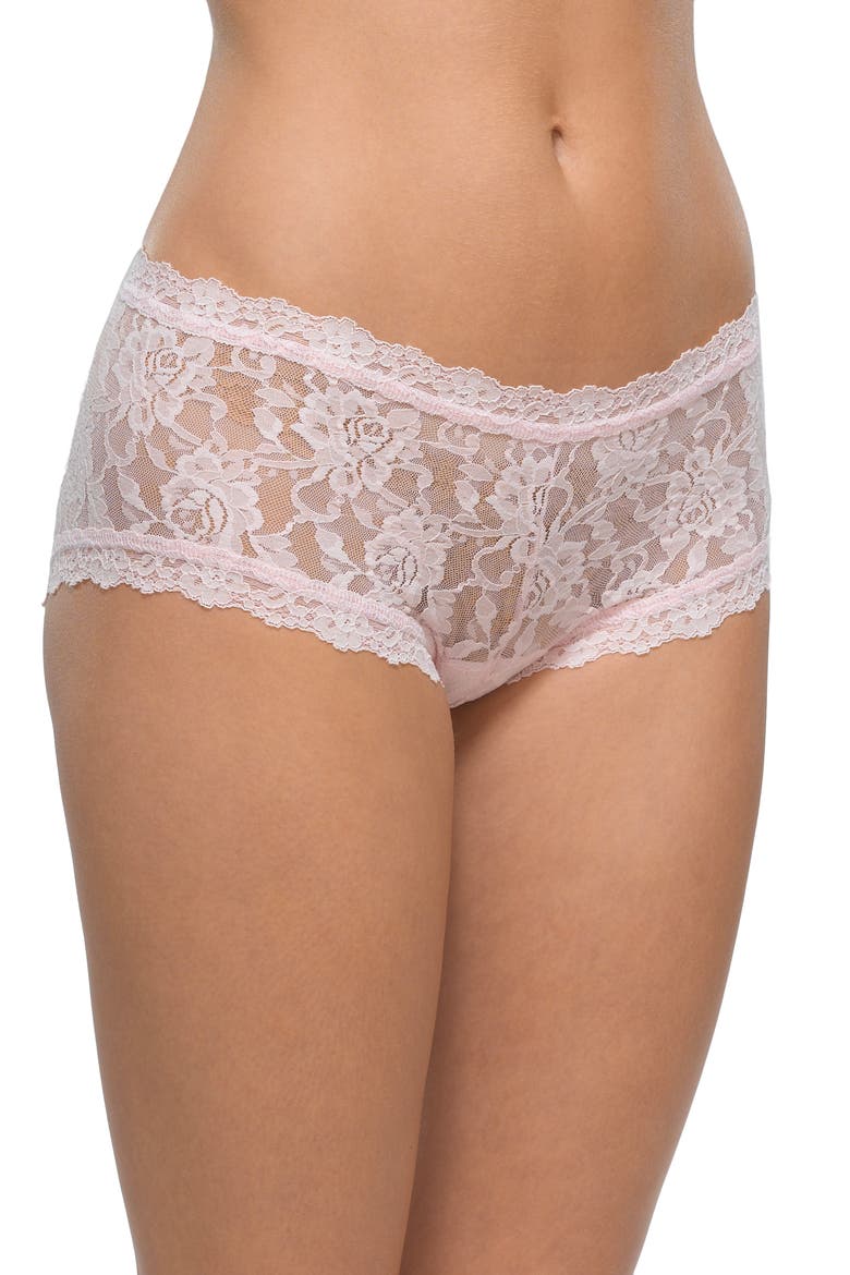 Signature Lace Boyshorts, Main, color, BLISS PINK