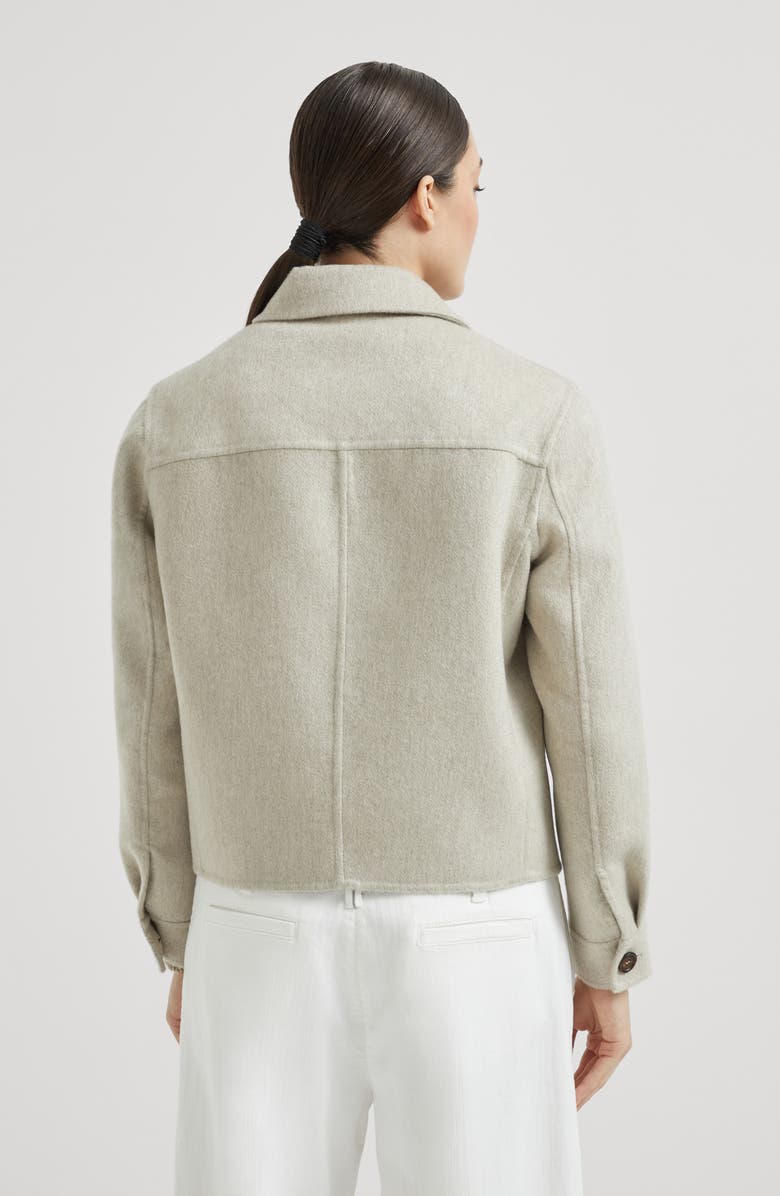 Brunello Cucinelli Hand-finished Caban jacket, Alternate, color, Cool Beige