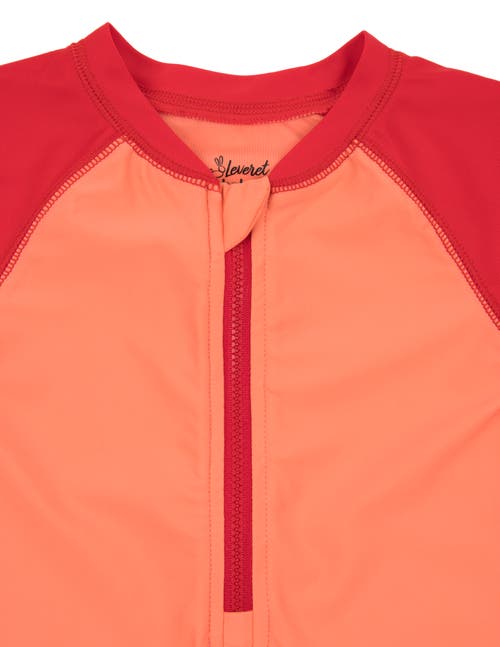 Leveret Baby One-piece Rashguard, Upf 50+ Sun Protection Swimwear In Orange