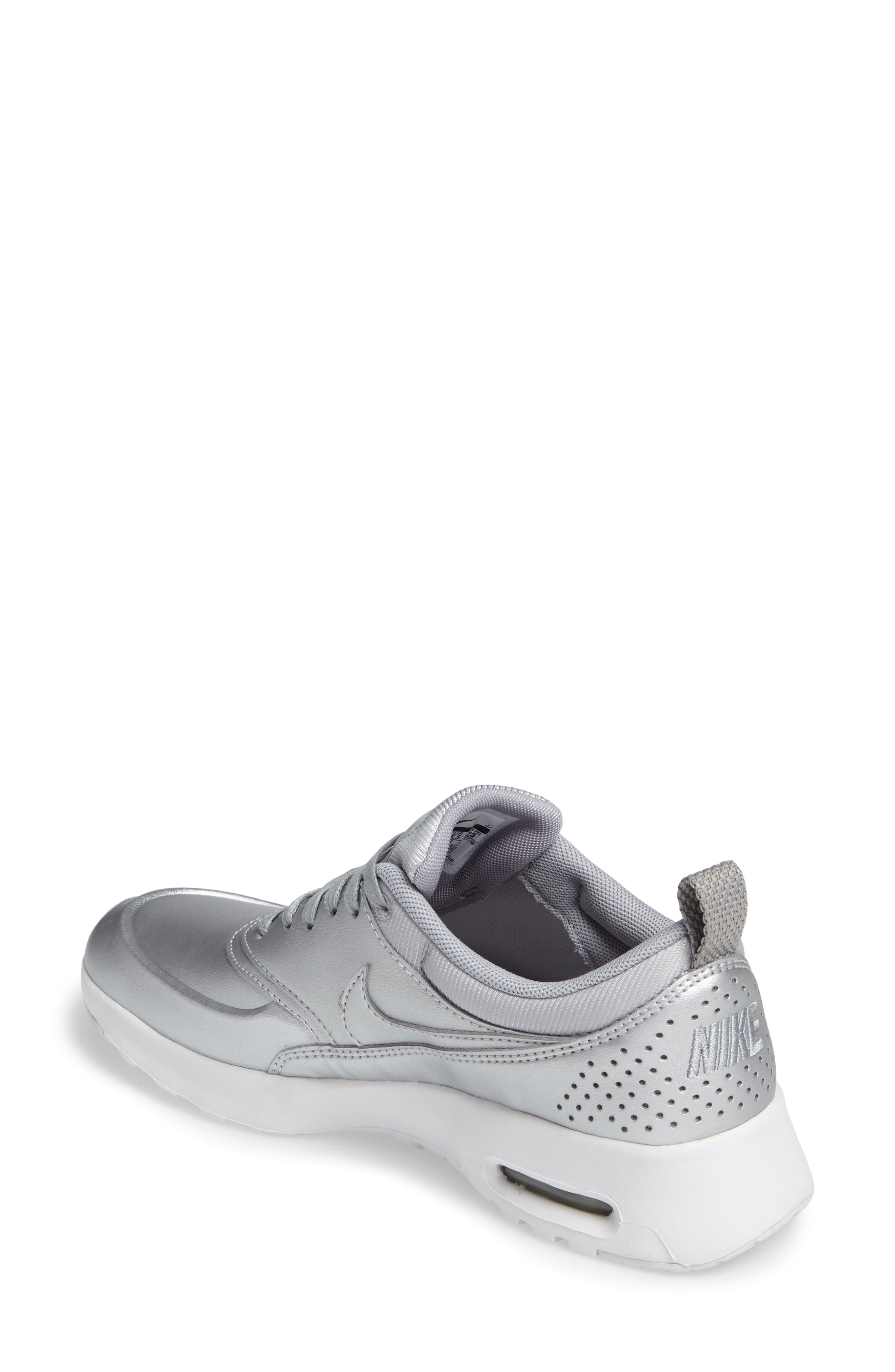 'Air Max Thea SE' Sneaker, Alternate, color, METALLIC SILVER/ WHITE