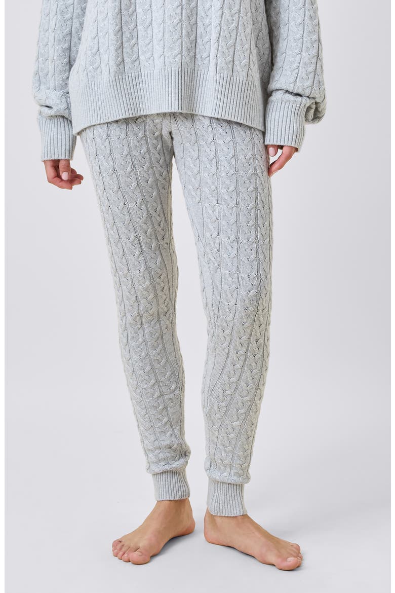 Cable Knit Pajama Pants, Main, color, GREY