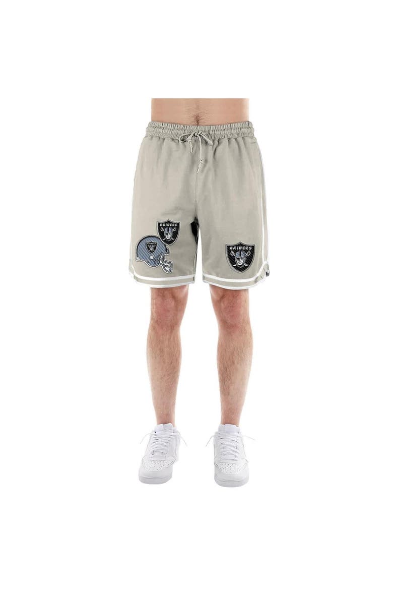 Men's New Era Light Beige Las Vegas Raiders Stone Multi Patch Shorts, Alternate, color, Light Beige