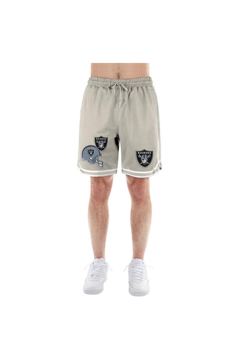 New Era Men's New Era Light Beige Las Vegas Raiders Stone Multi Patch Shorts, Alternate, color, Light Beige