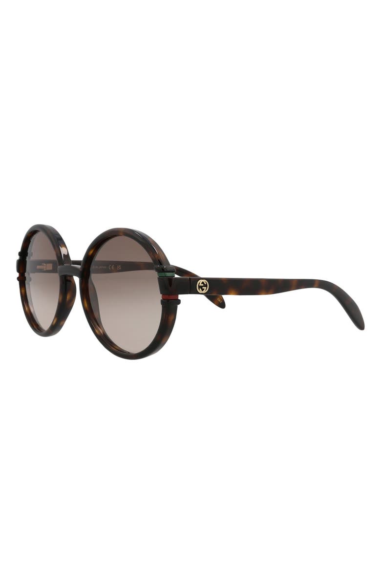 Gucci 58mm Fashion Round Sunglasses, Alternate, color, Havana Havana Brown