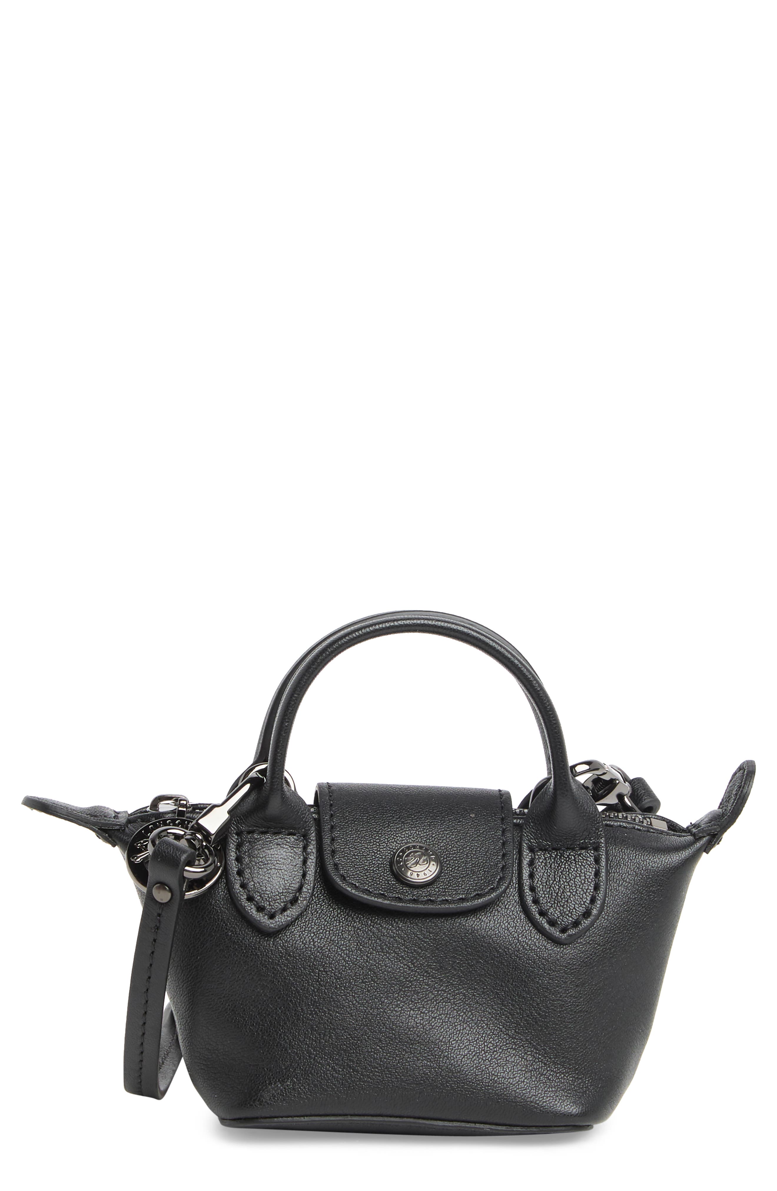 Longchamp Le Pliage Cuir Nano Crossbody Bag, Main, color, 