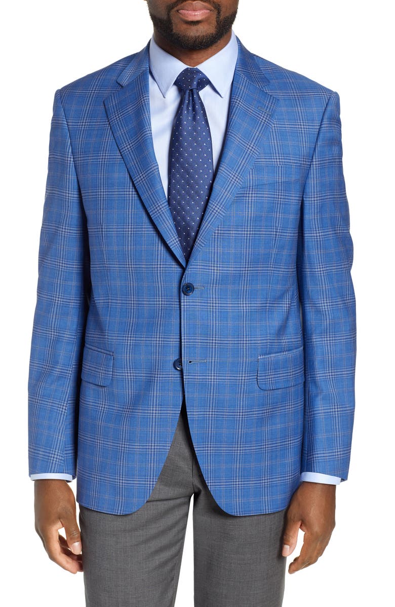 Peter Millar Flynn Classic Plaid Wool Sport Coat, Main, color,