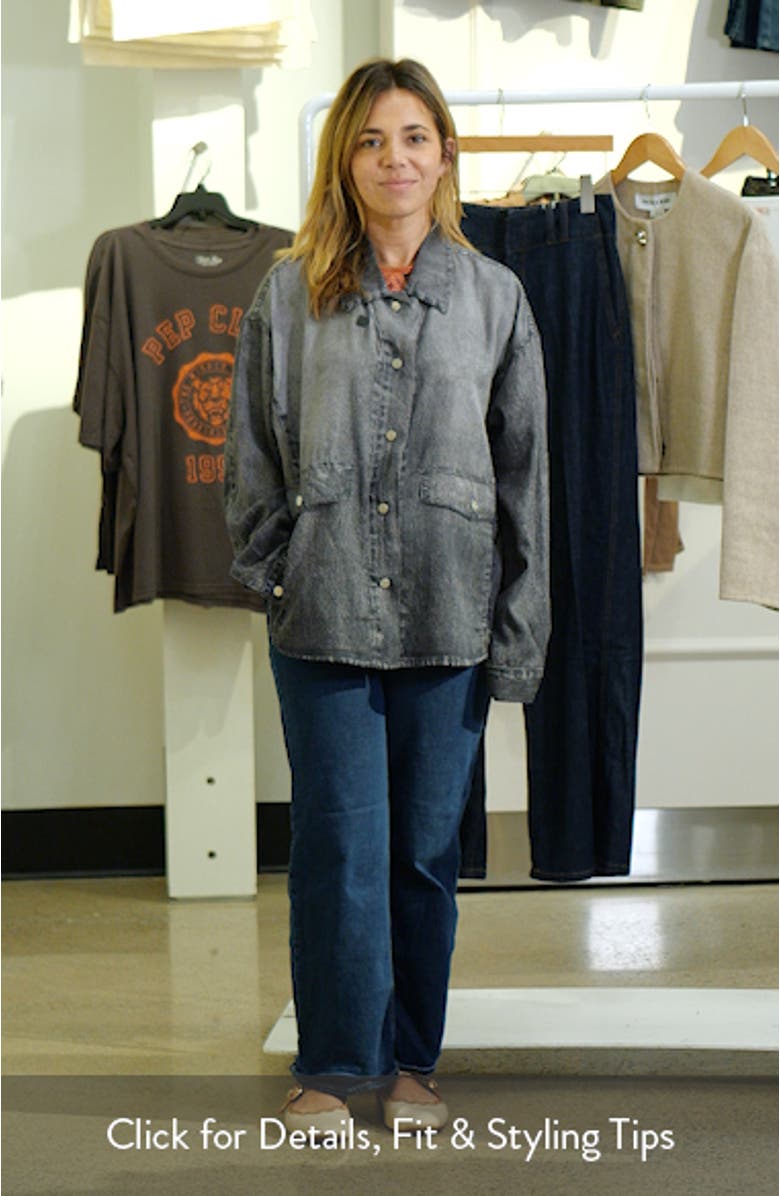 Hettie Illusion Denim Shacket, sales video thumbnail