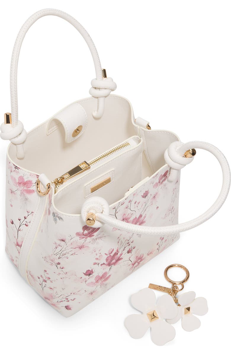 ALDO Evililyaa Faux Leather Satchel, Alternate, color, White/Multi