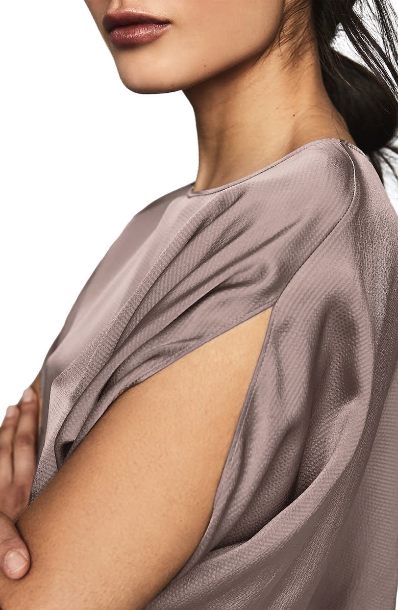 Reiss Maggie Textured Satin Dolman Top, Alternate, color,
