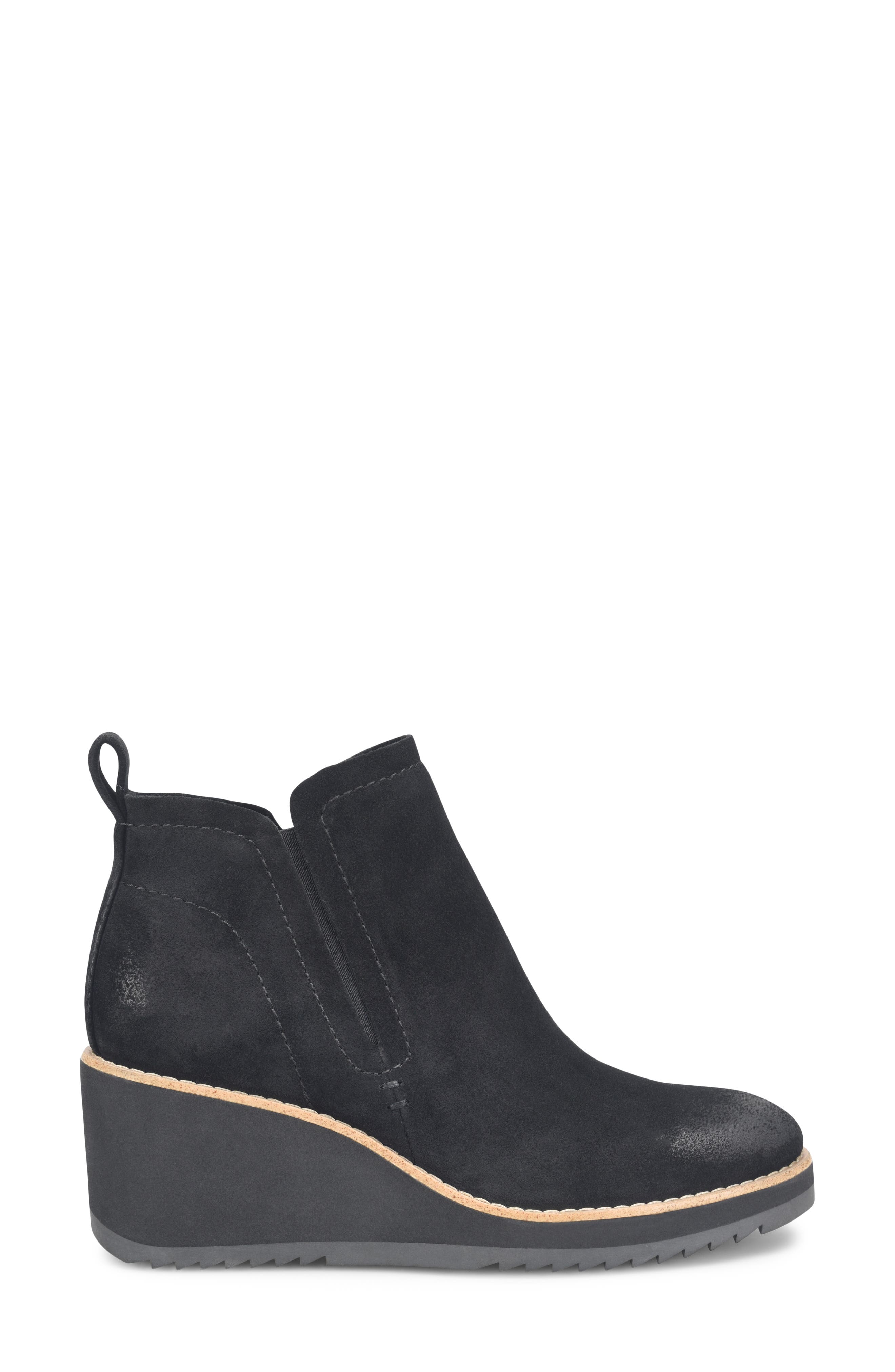 Söfft Emeree Water Resistant Wedge Bootie, Alternate, color, Black