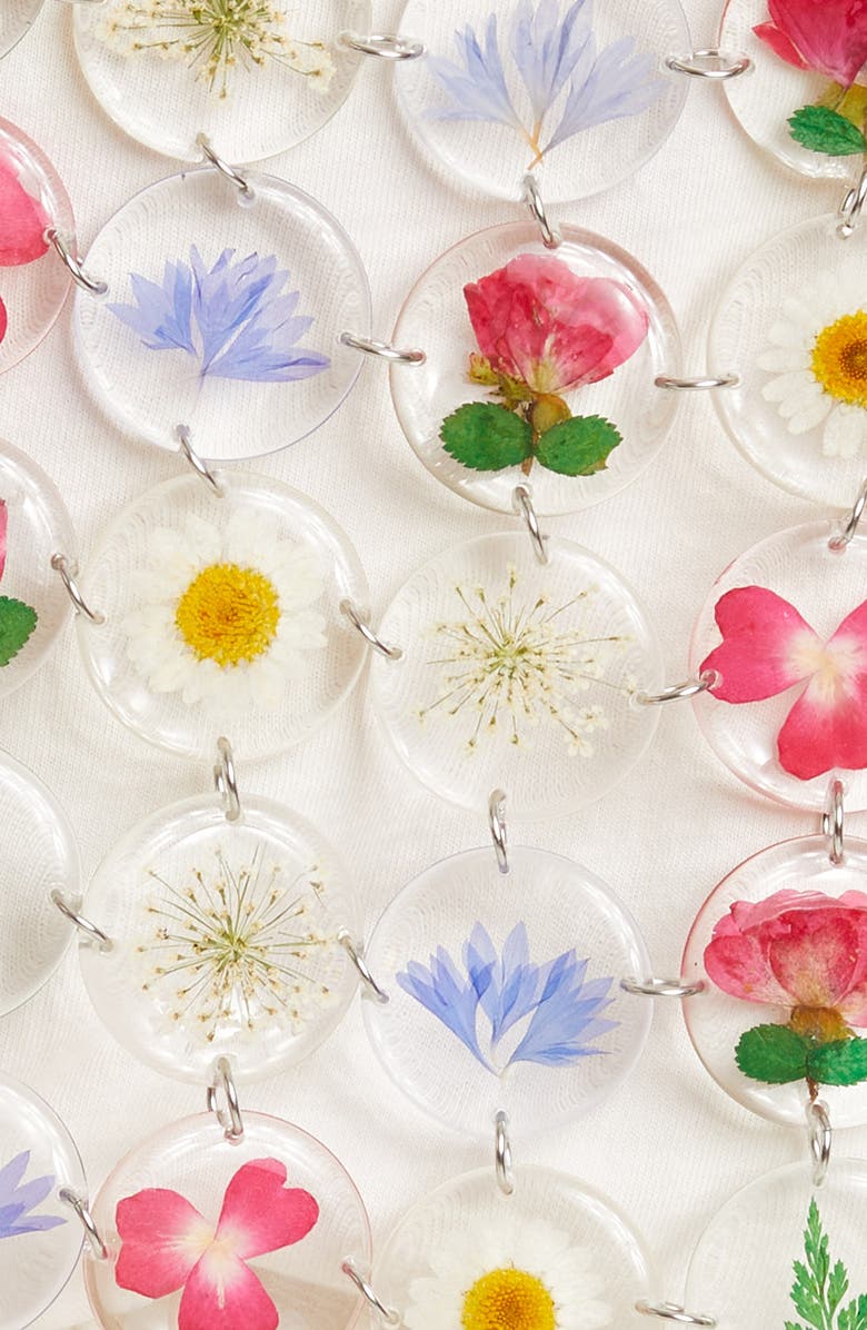 Dauphinette Chain Mail Flower Top, Alternate, color,