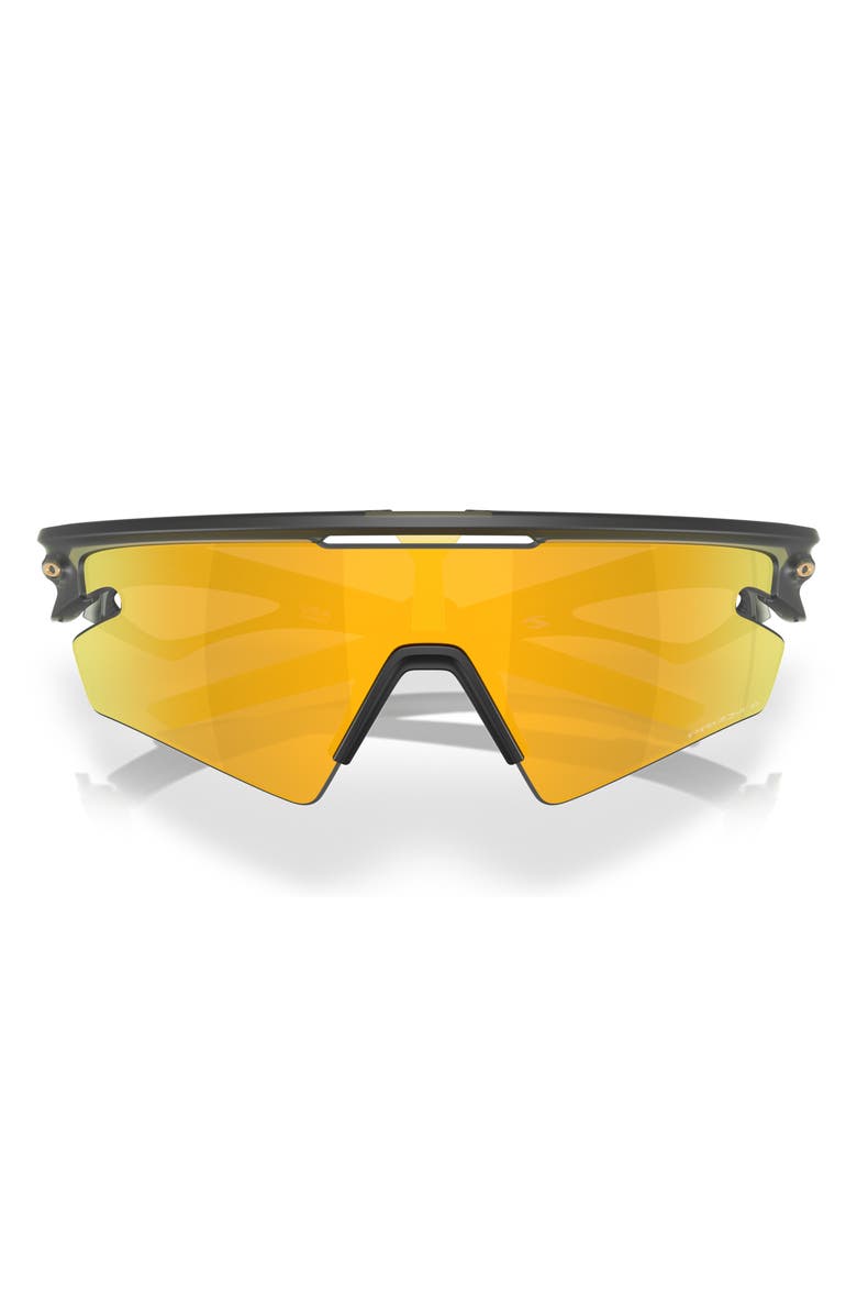 Oakley Gender Inclusive Sphaera 36mm Polarized Rectangle Shield Sunglasses, Alternate, color, Matte Olive Ink / Prizm 24K