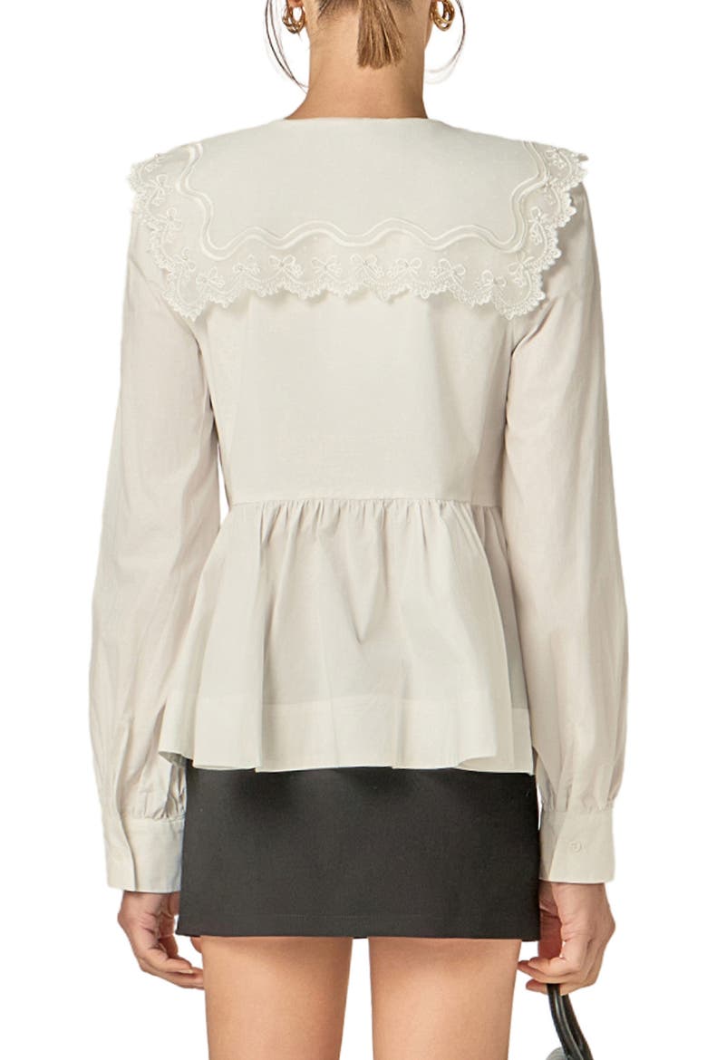 Collar Poplin Top, Alternate, color, WHITE
