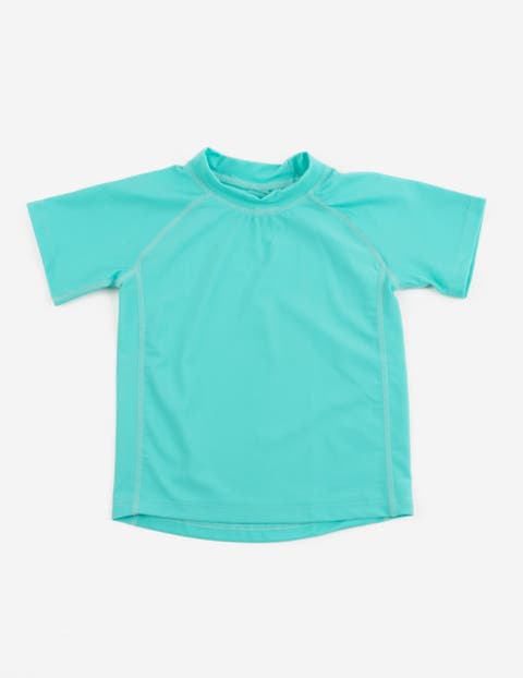 Kids Short Sleeve Rash Guard, UPF 50+ Swim Shirt