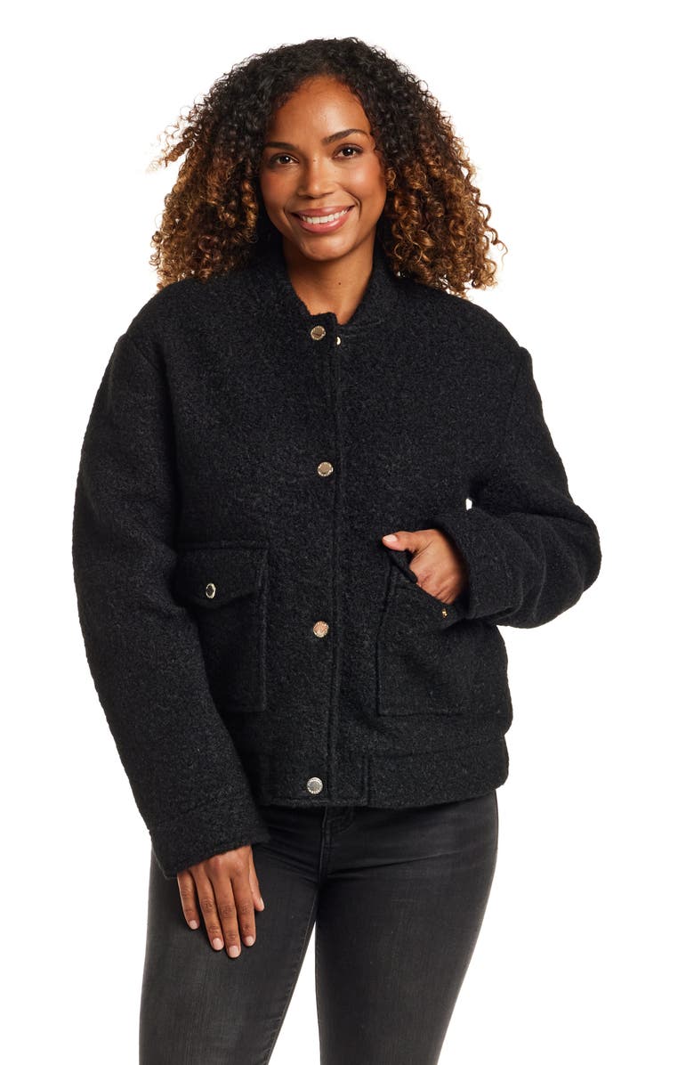 Gallery Bouclé Jacket, Alternate, color, Black