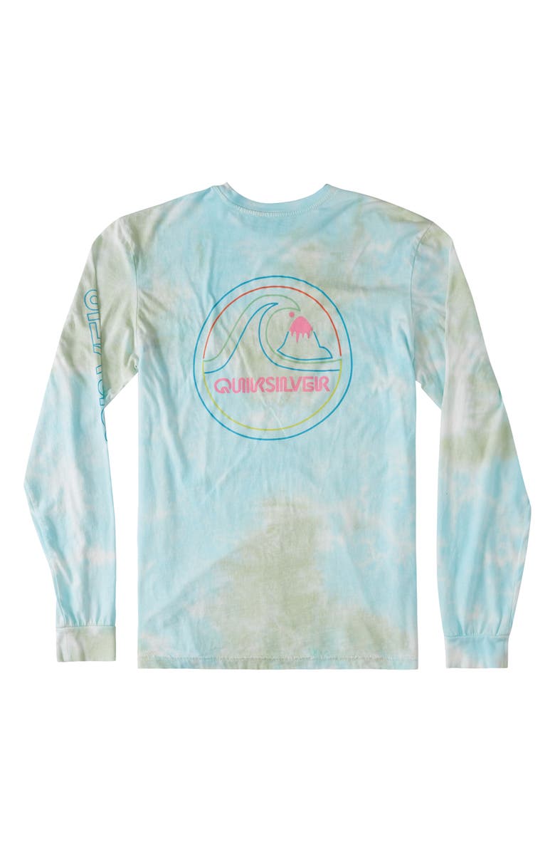 Quiksilver Volume Up Tie Dye Long Sleeve Men's Graphic Tee, Alternate, color, 