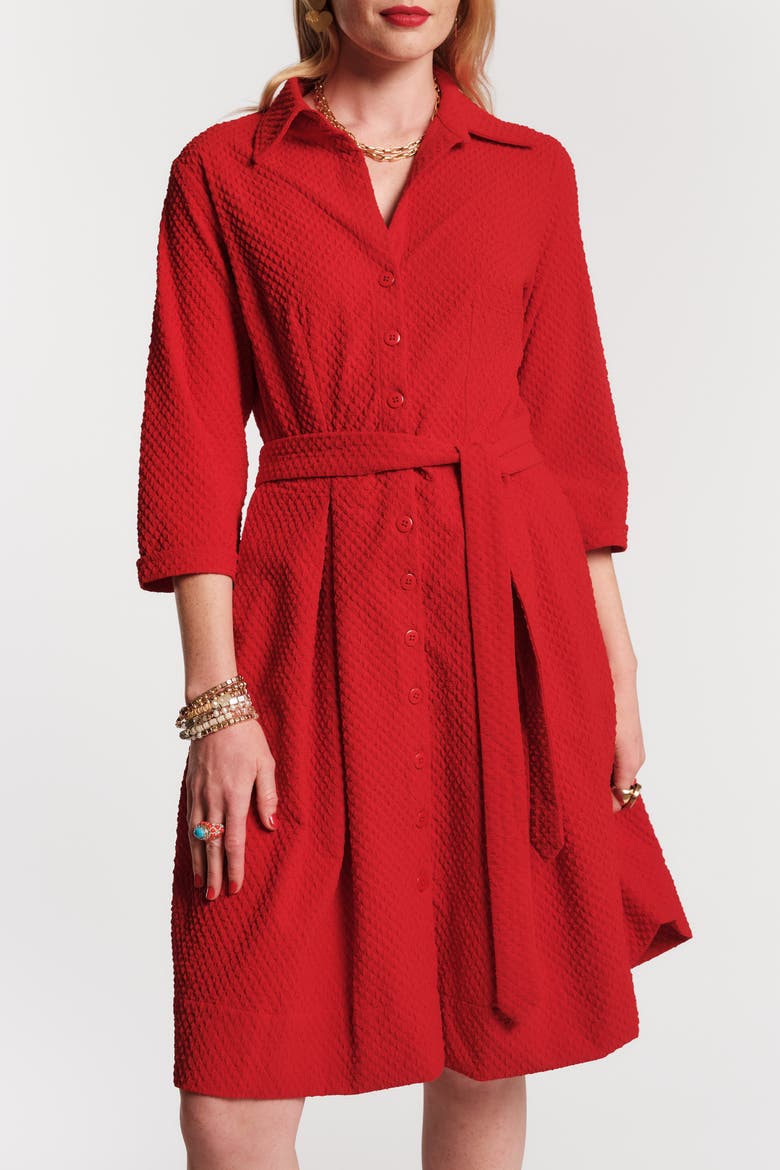 Bellini Dress Waffle Weave, Main, color, Red
