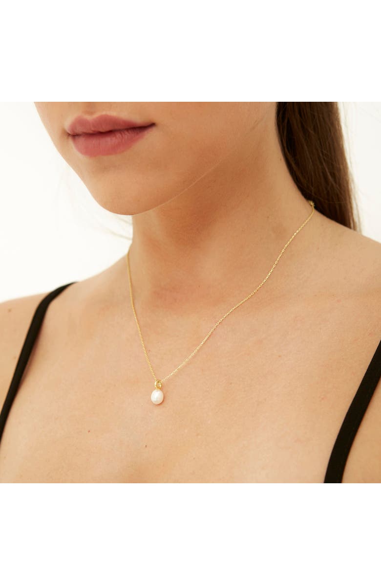 Spero London Treasures Baroque Seed Pearl Pendant Sterling Silver Necklace, Alternate, color, Gold
