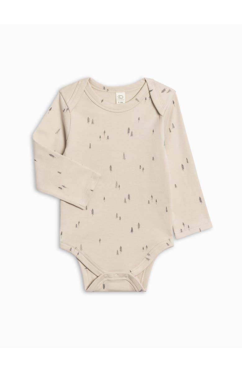 Colored Organics Organic River Bodysuit, Alternate, color, Trees / Stone + Graphite