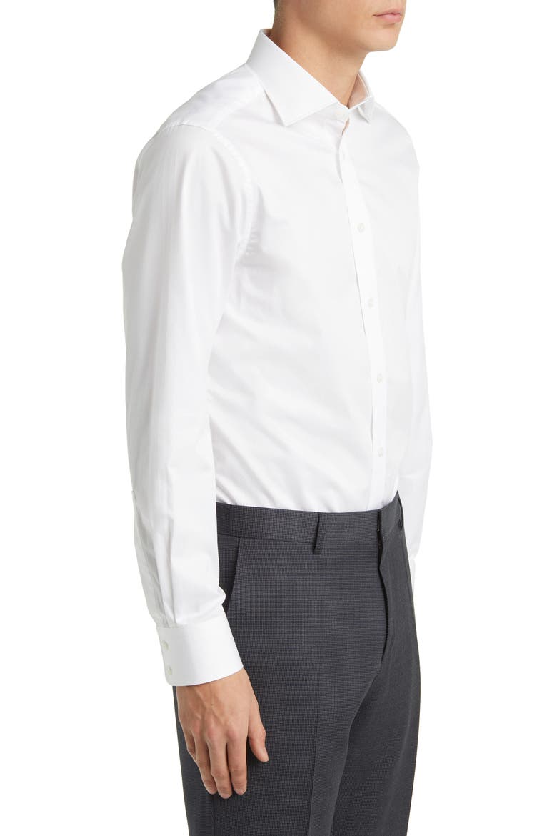 Luxury Twill Slim Fit Shirt Single Cuff, Alternate, color, WHITE