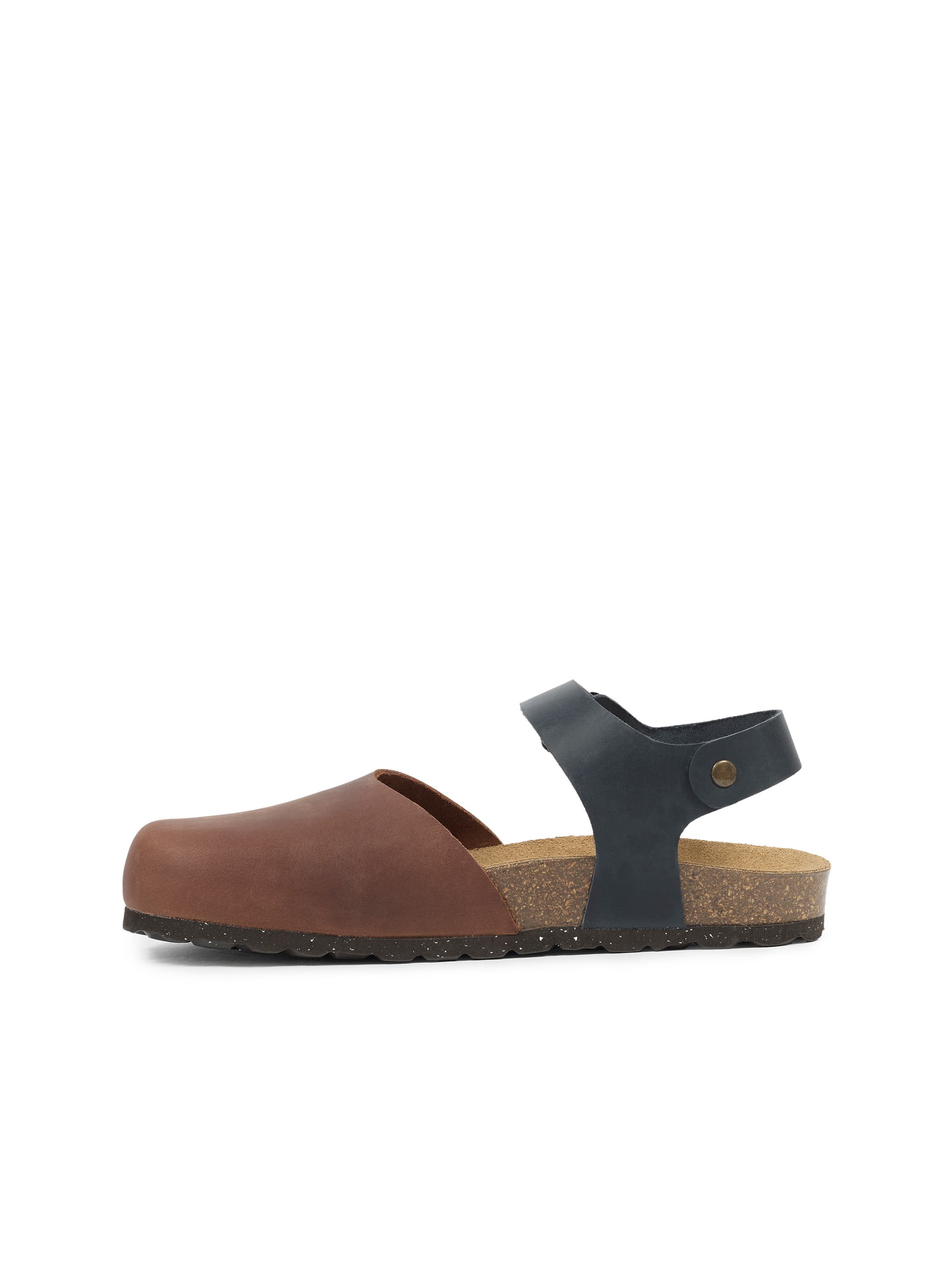 Celtic & Co. Closed Toe Sandal, Alternate, color, Cognac / Navy