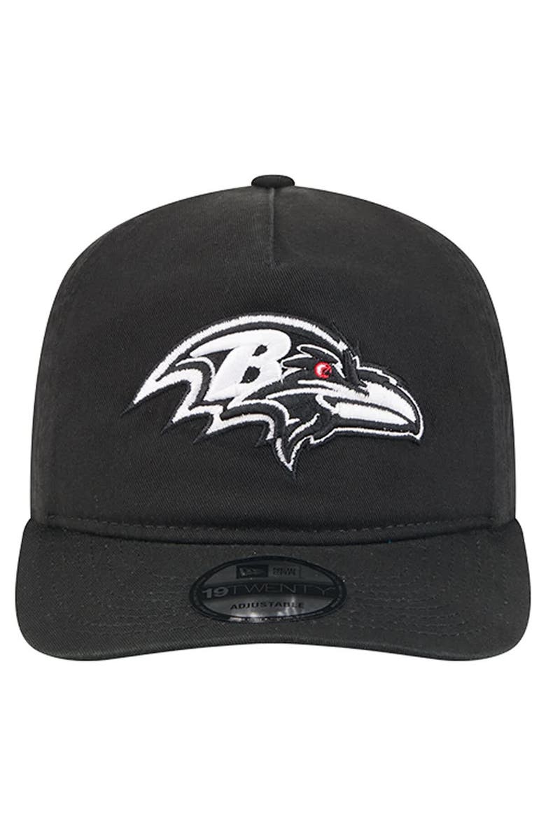 New Era Men
s New Era  Black/White Baltimore Ravens 19TWENTY Adjustable Hat, Alternate, color, Black