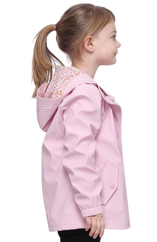 Rokka&rolla Kids' Waterproof Rain Coat Rubberized Jacket In Seashell Pink