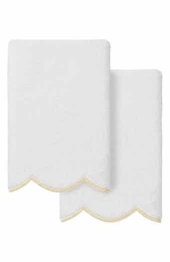 Adornia Scallop Set of 2 Fingertip Towels