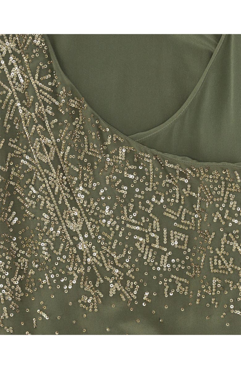 Fortela Silk crepe dress, Alternate, color, Green